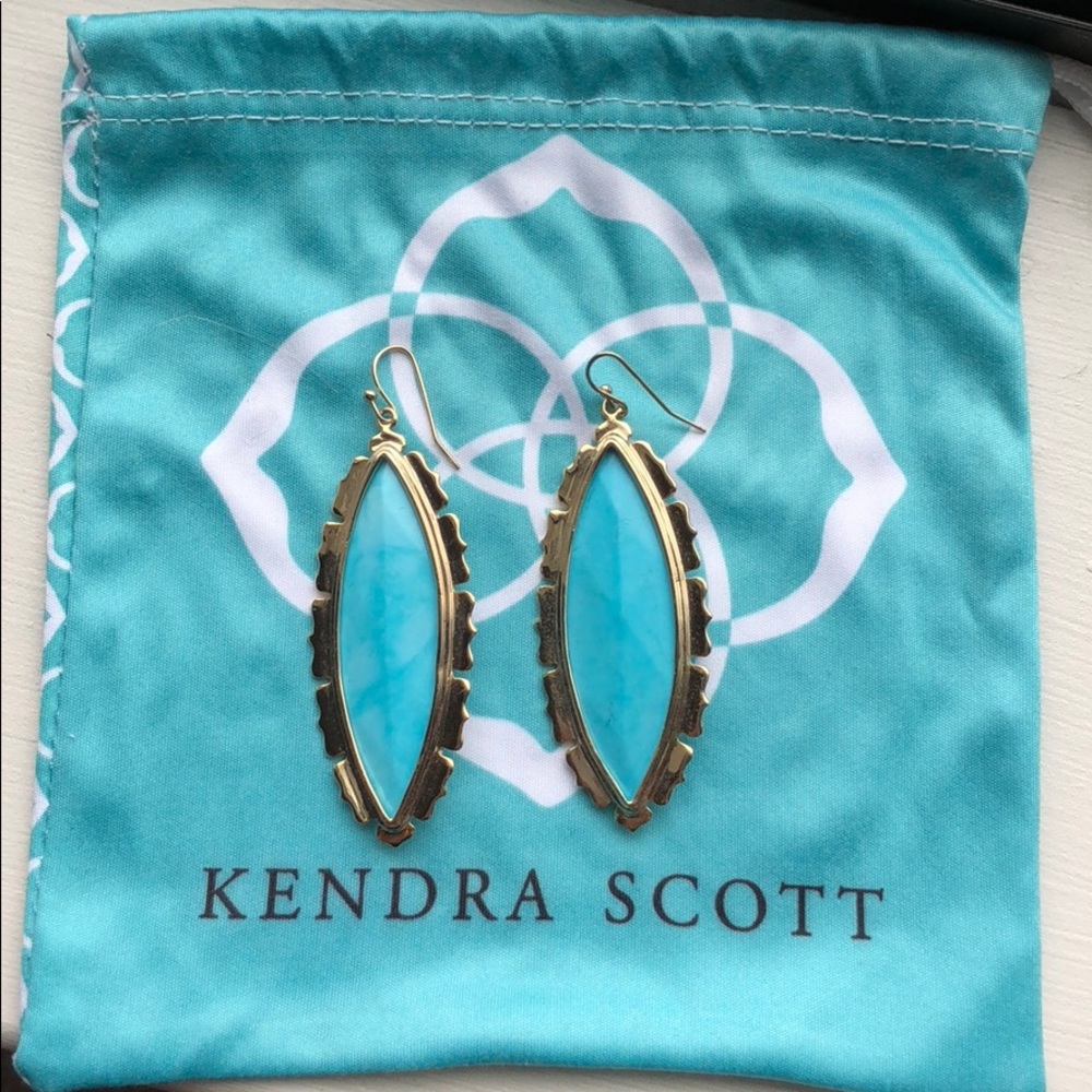 Kendra Scott earrings in turquoise